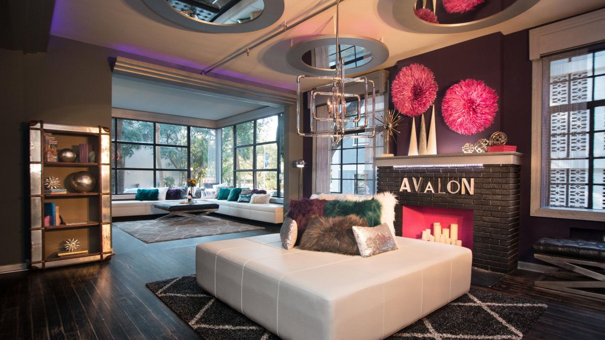 An interior shot of the lobby at the Avalon Hotel