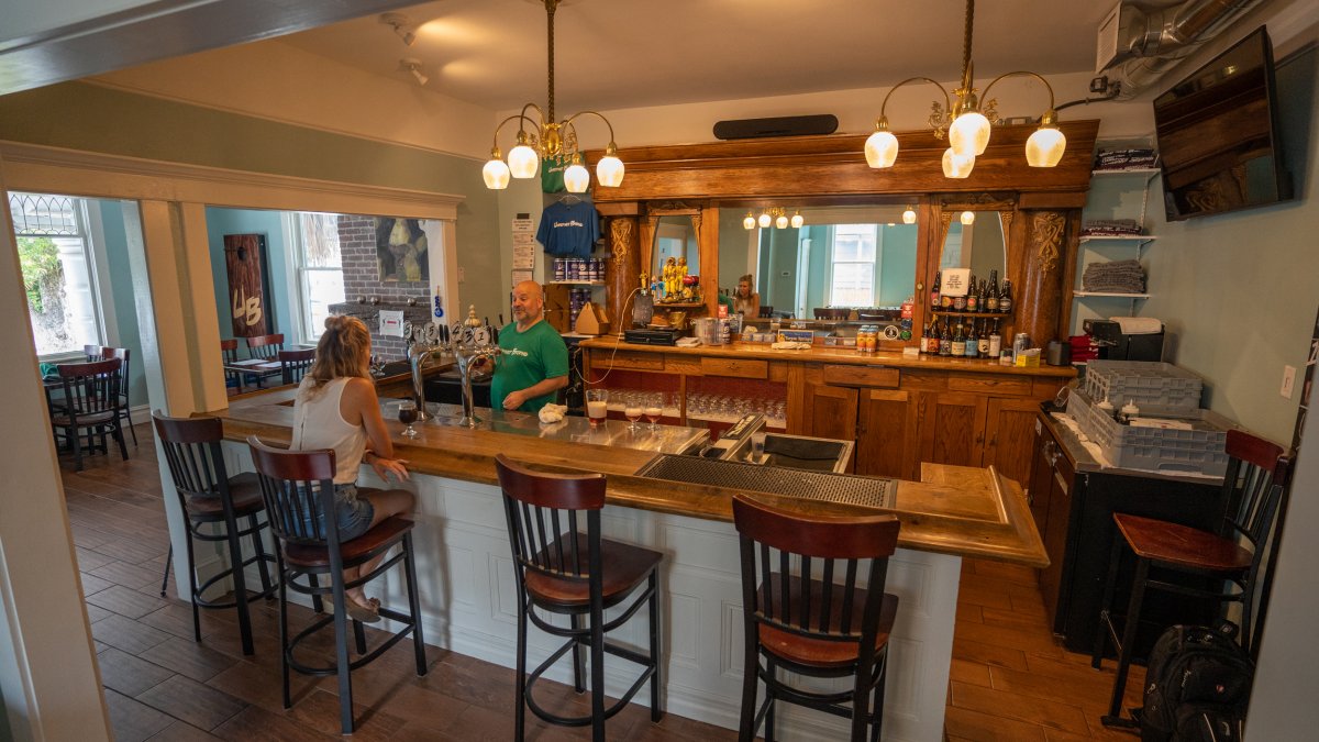 The interior view of Unrefined Brewing in Tarpon Springs.