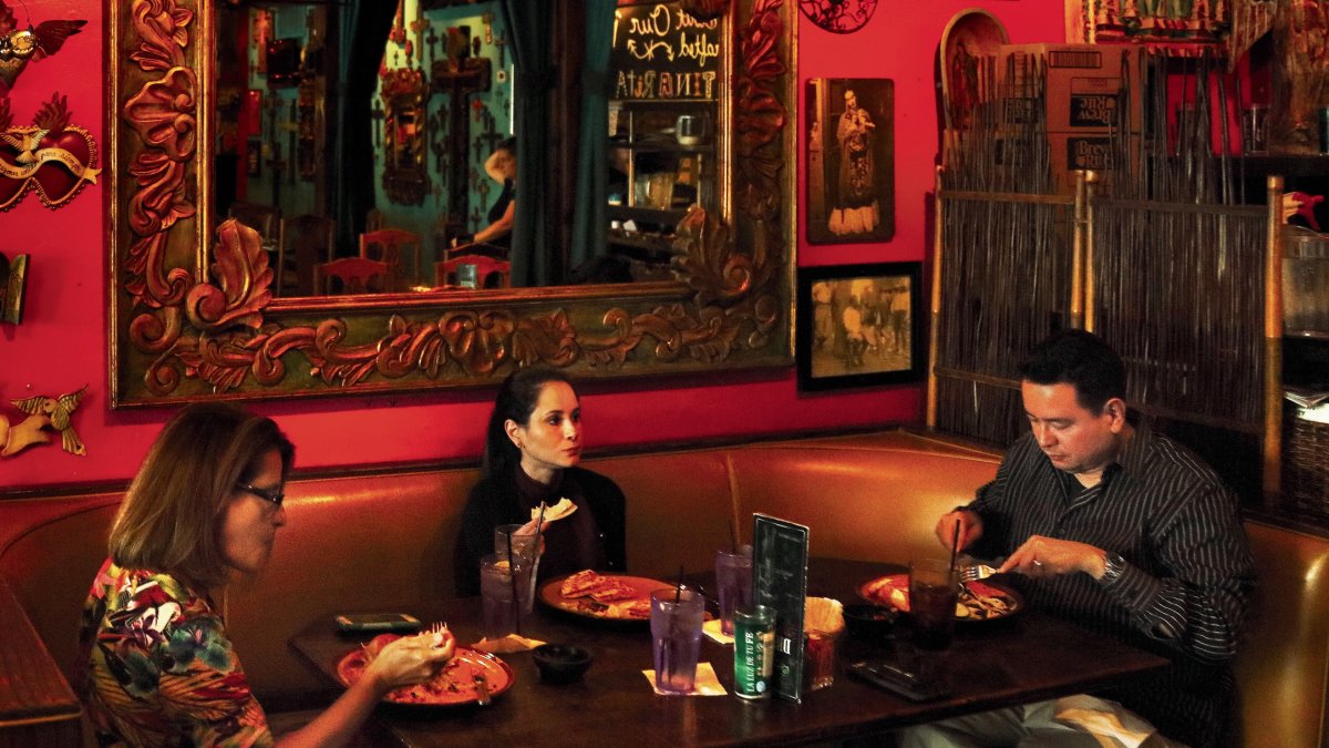 A family dines at Casa Tina Mexican Grill