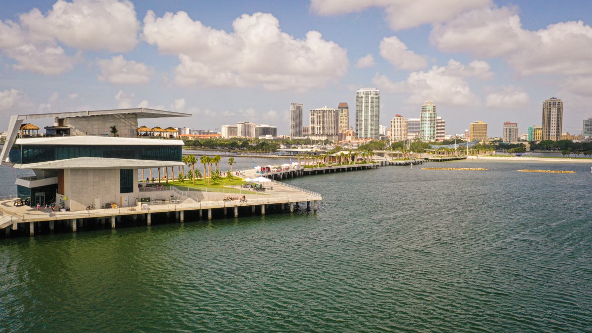 An Aerial shot of the St. Pete Pier