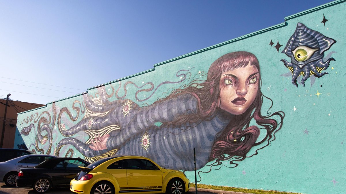 "Cthulhu Lulu" Mural by Lauren YS, EDGE District