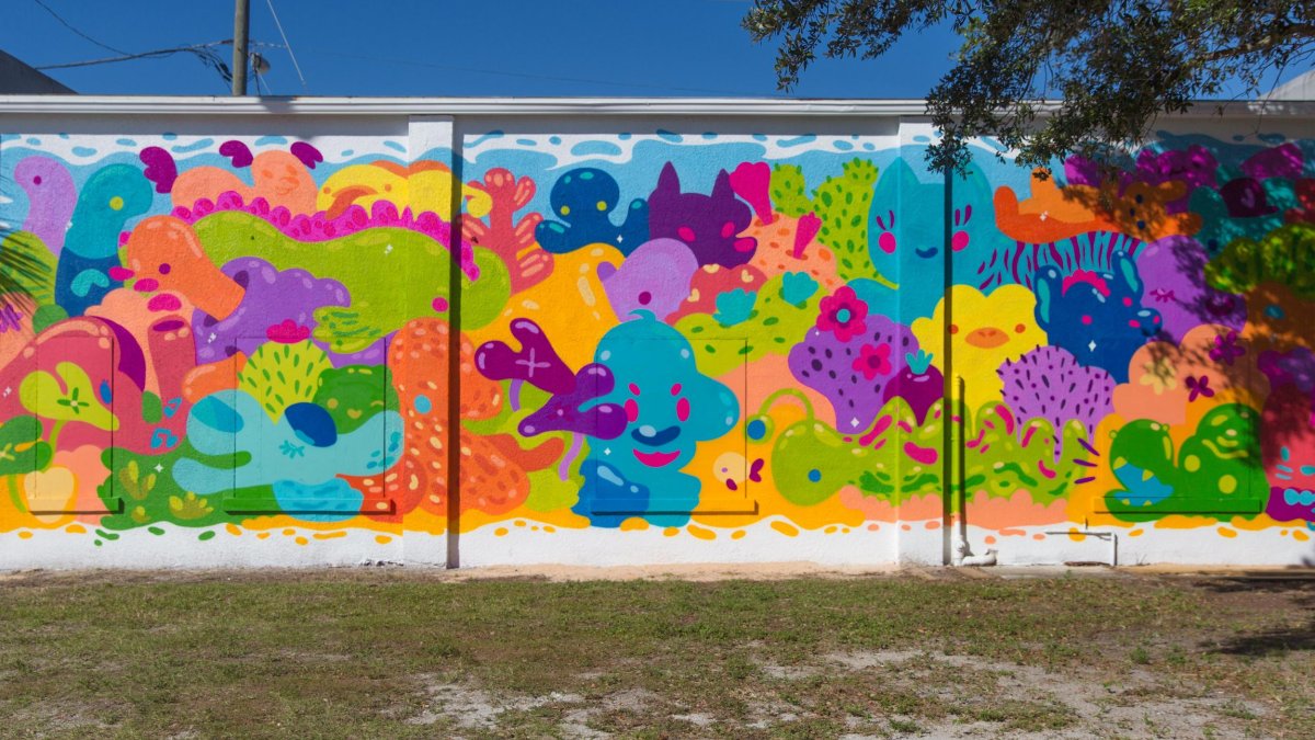 "Aquatic Forest Landscape" Mural by Jujmo