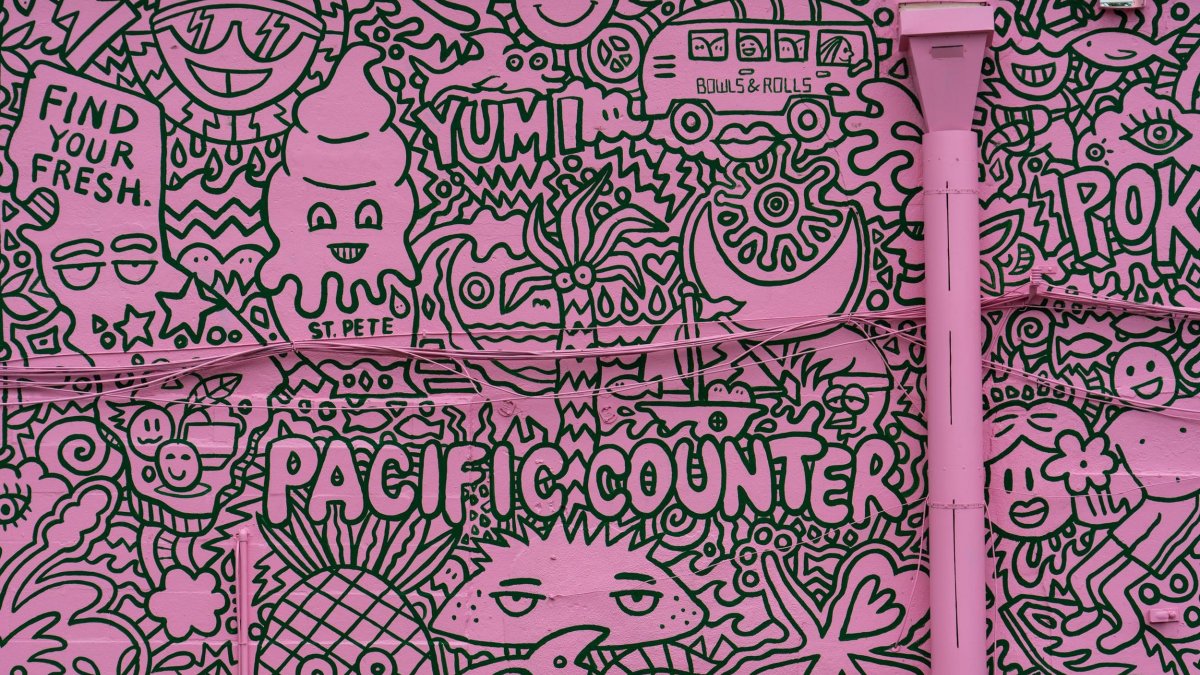 "Pacific Counter" Mural by Chad Mize, Central Arts District