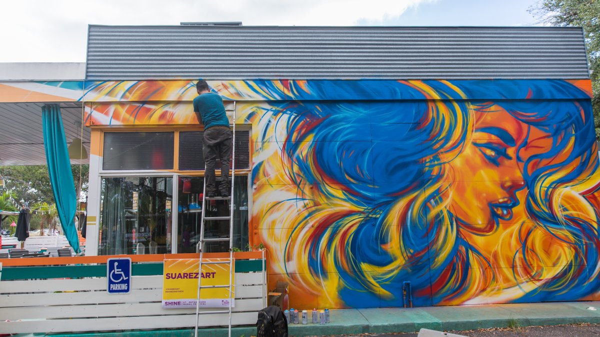 "Shining Queen" Mural by John Suarez, Grand Central District