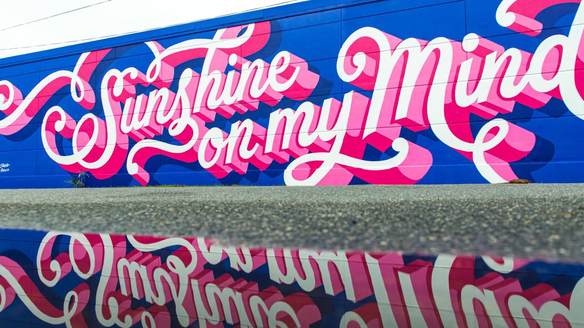 "Sunshine On My Mind" Mural by Leo Gomez, Warehouse Arts District