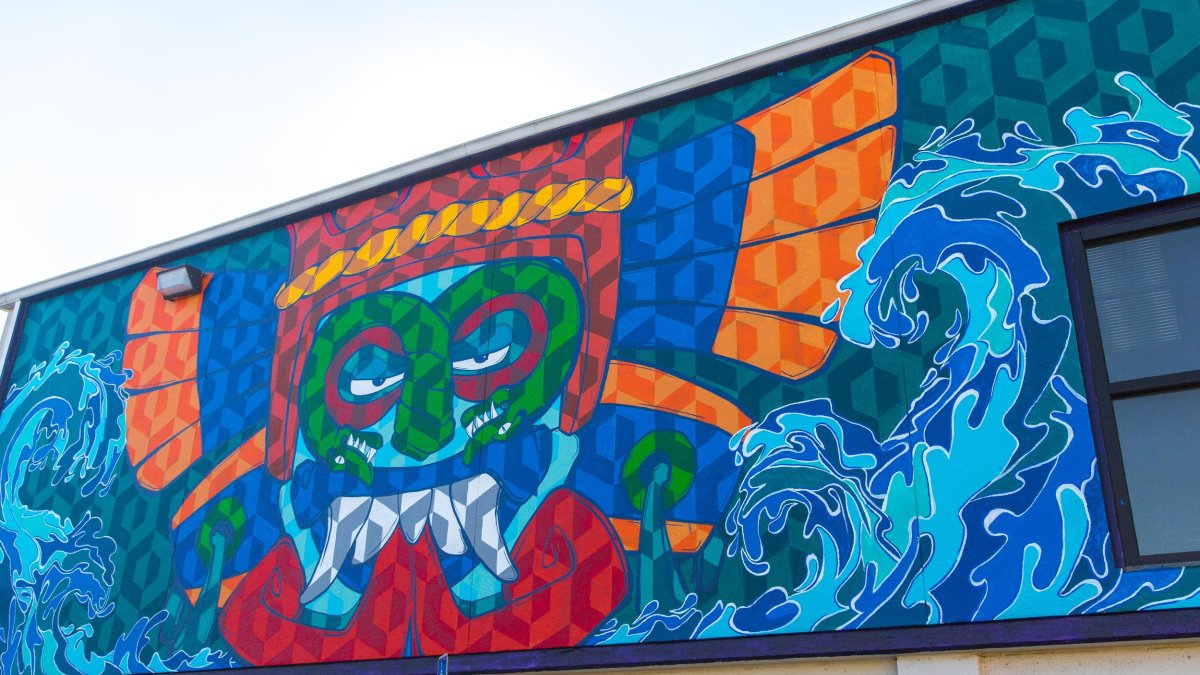 "Tlaloc" Mural by Daniel Borajas, EDGE District