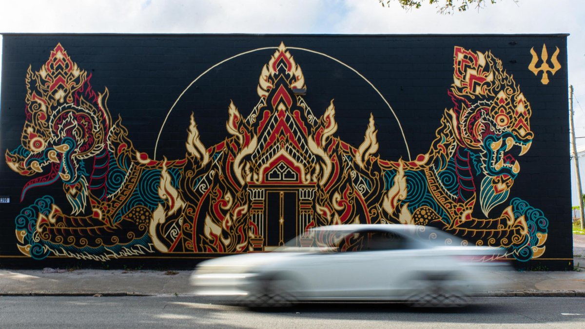 "Temple of Eternal Bliss" Mural by Pale Horse, Warehouse Arts District