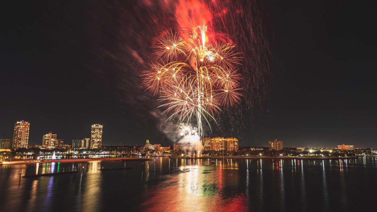 St. Pete Fireworks on the Pier