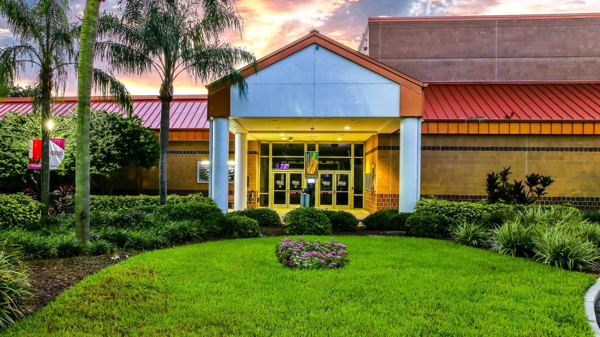 The entrance to the Largo Central Park Performing Arts Center