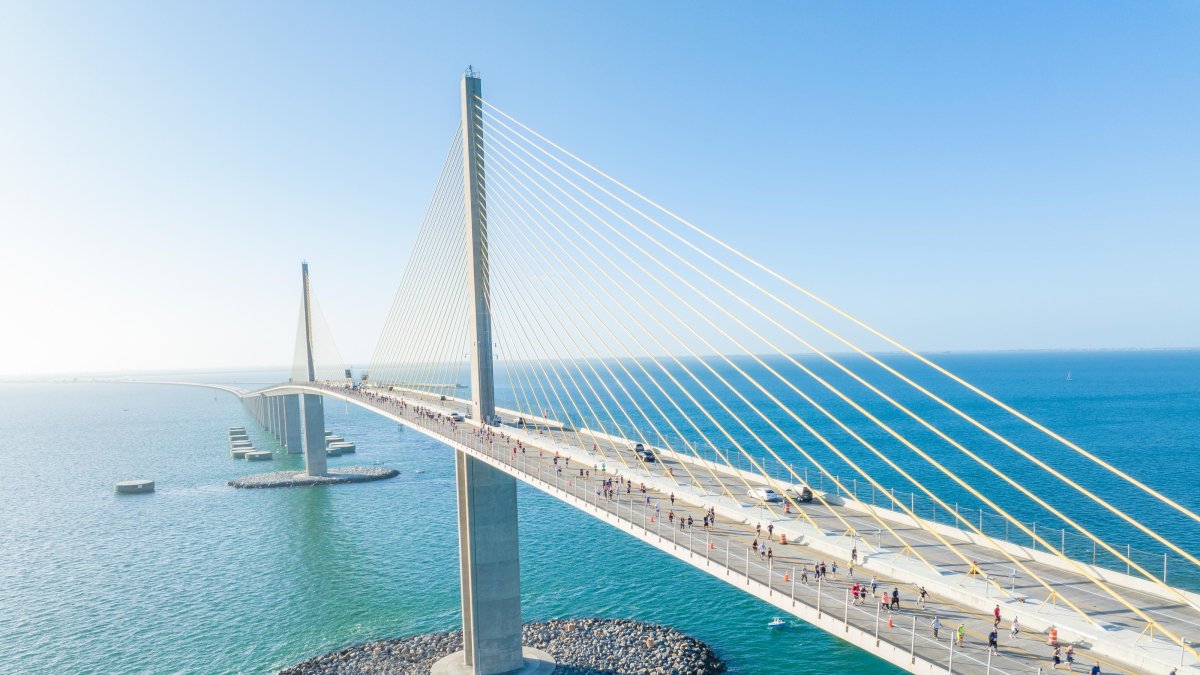 Thousands of runners race in the Skyway 10K each year
