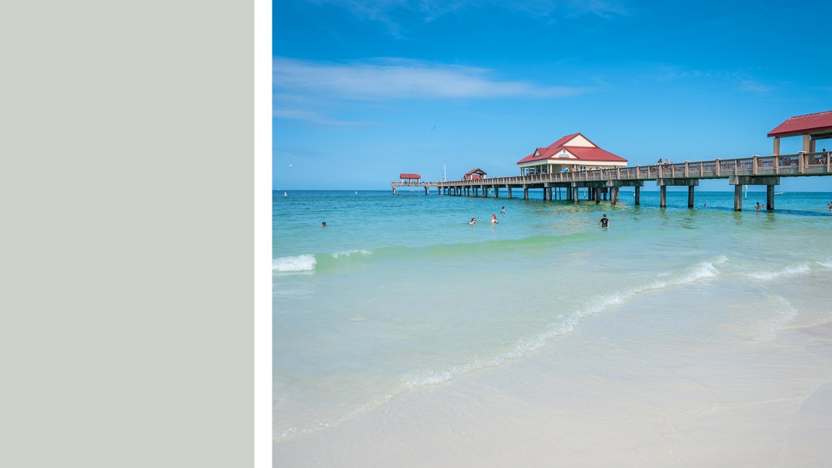 a light green box next to the photo of the beach showing the sand