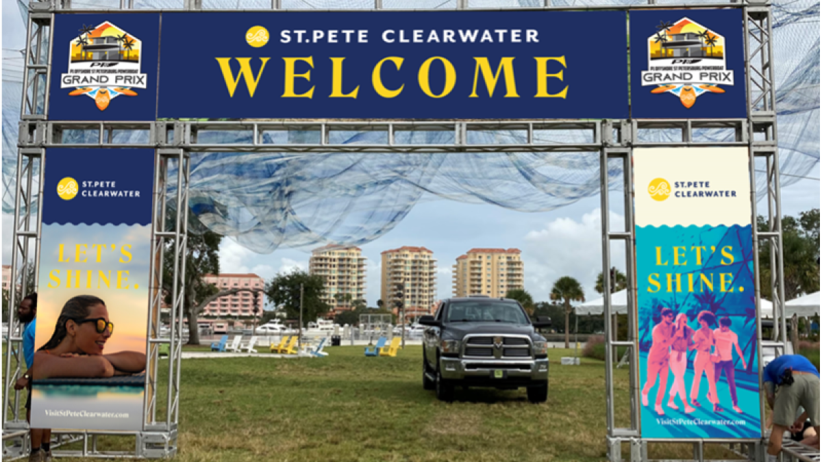 Signage at an outdoor event