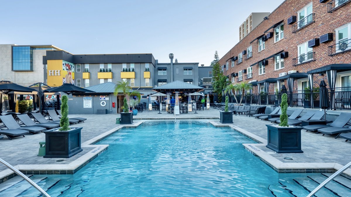 Pool area Hollander Hotel, downtown St. Petersburg Florida