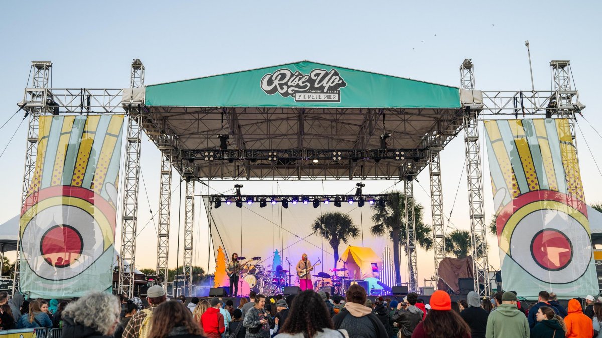 stage and crowd at Rise Up concert, St. Petersburg, Florida