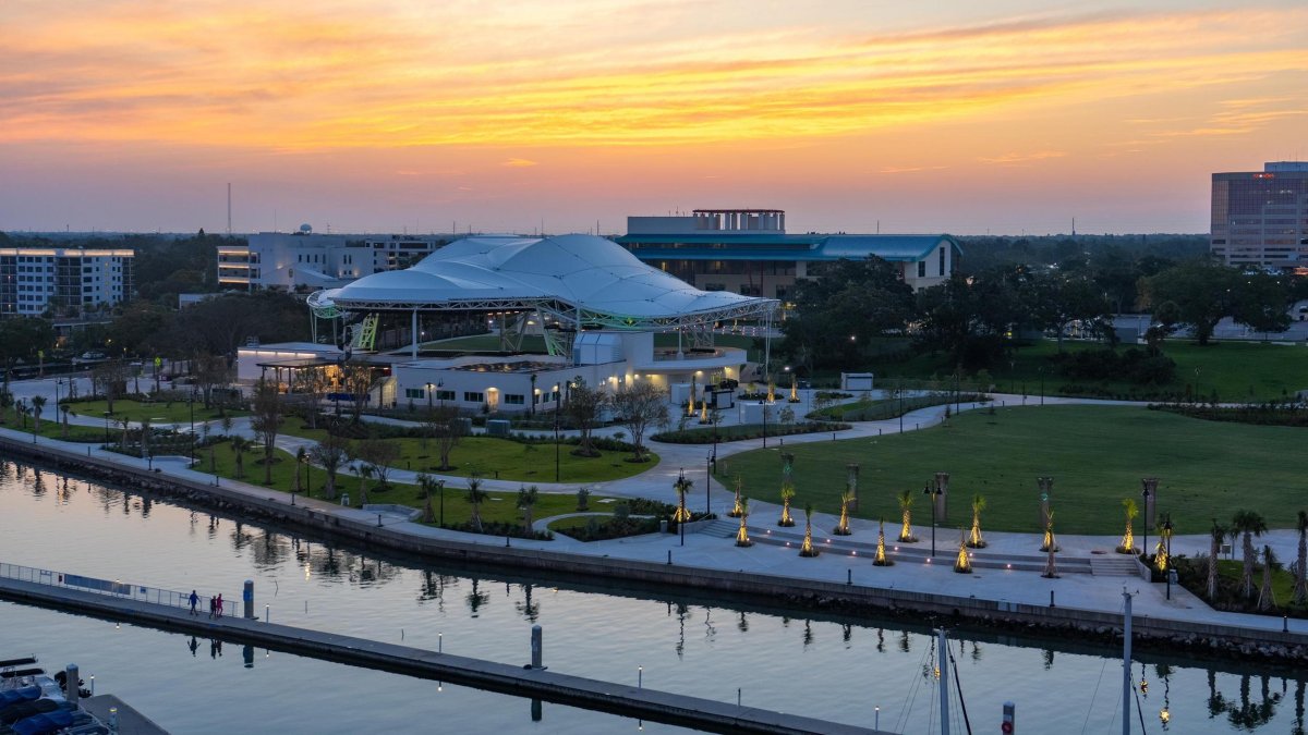 Sunset view at Baycare Sound outdoor music venue