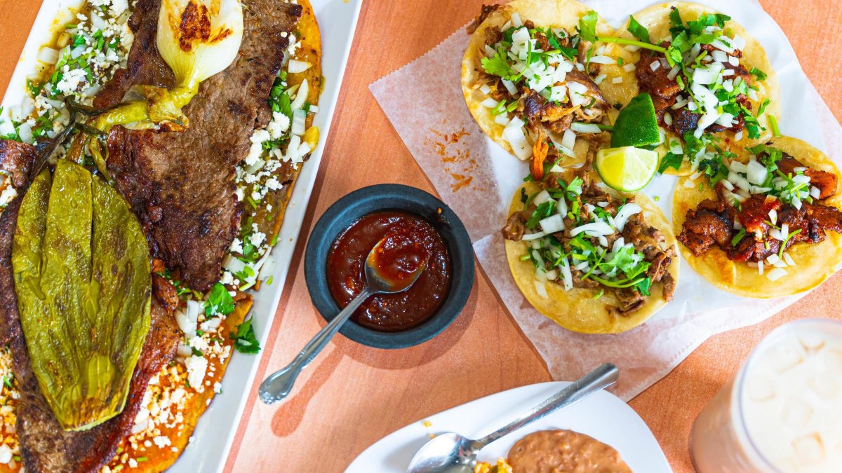 a variety of Mexican dishes and sauces