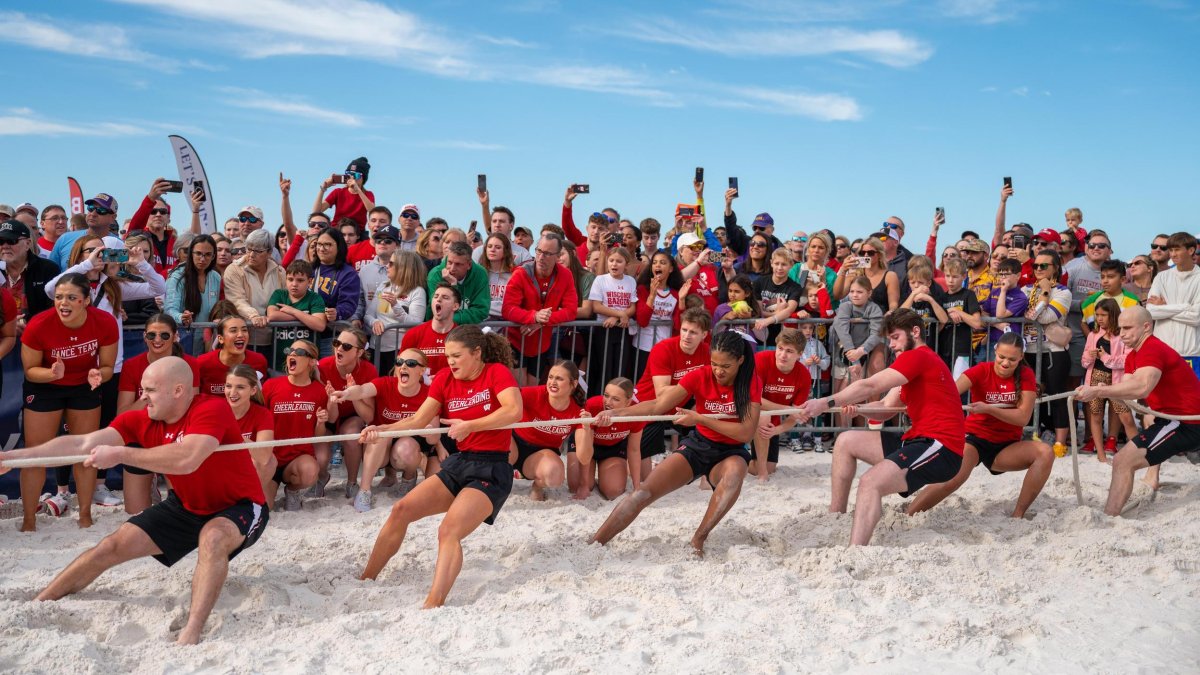 tug of war at the Reliaquest Bowl Clearwater Beach Day