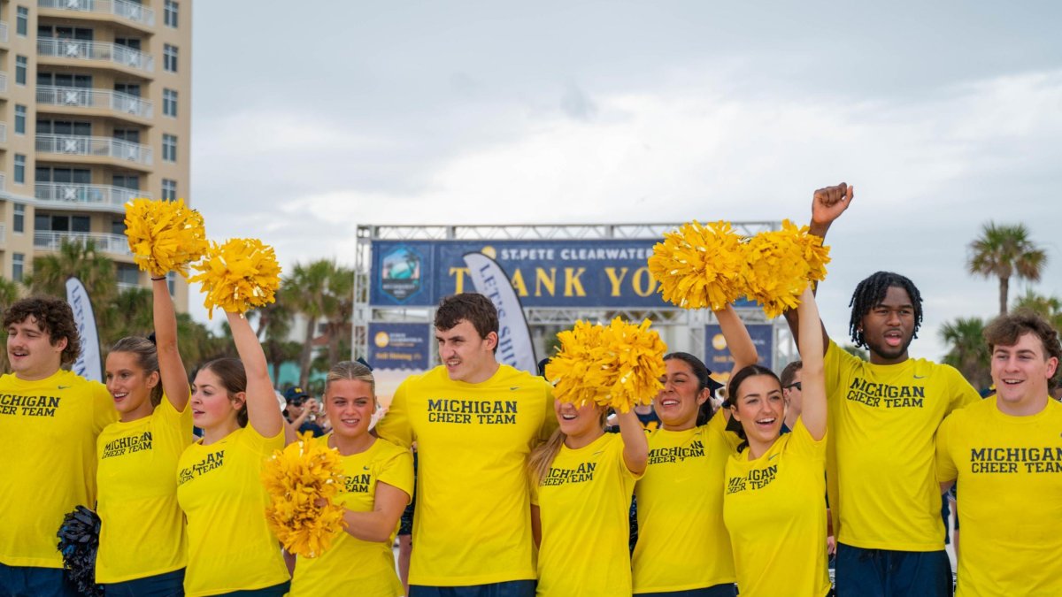 cheerleaders at the Reliaquest Bowl Clearwater Beach Day 2025