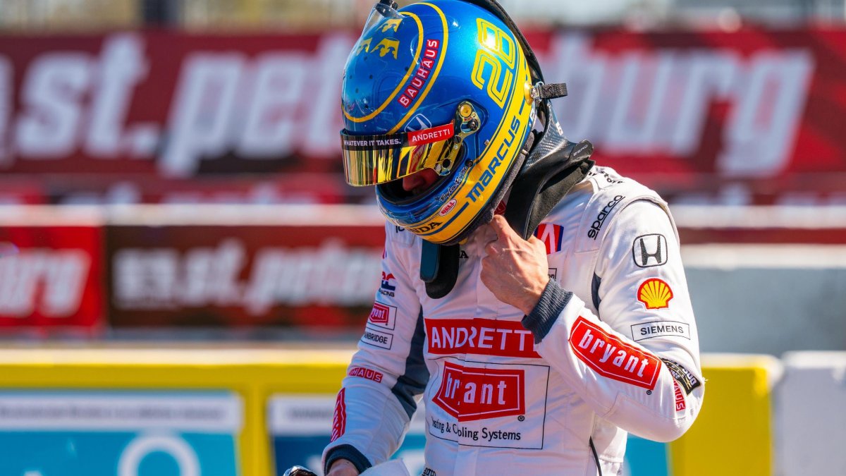 a race car driver at the Firestone Grand Prix in St. Petersburg FL