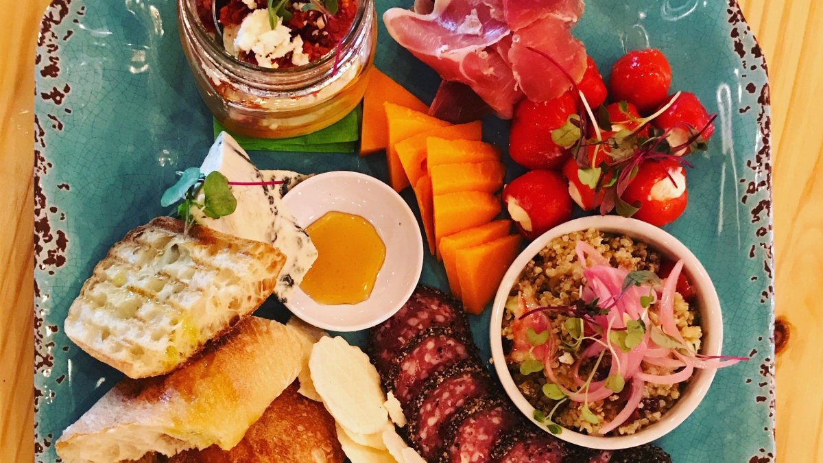 a charcuterie board at Lolita's Wine Market in St. Pete