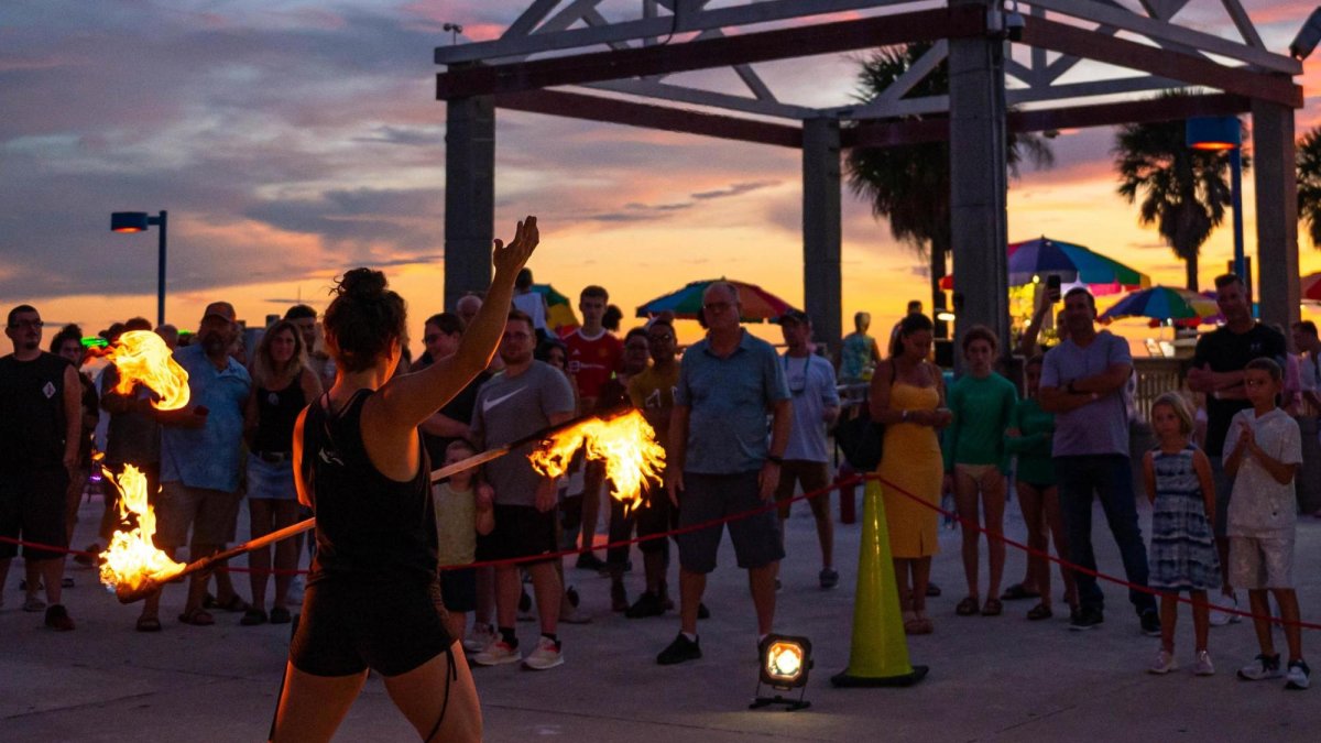 Fire juggler at Sunsets at Pier 60 new