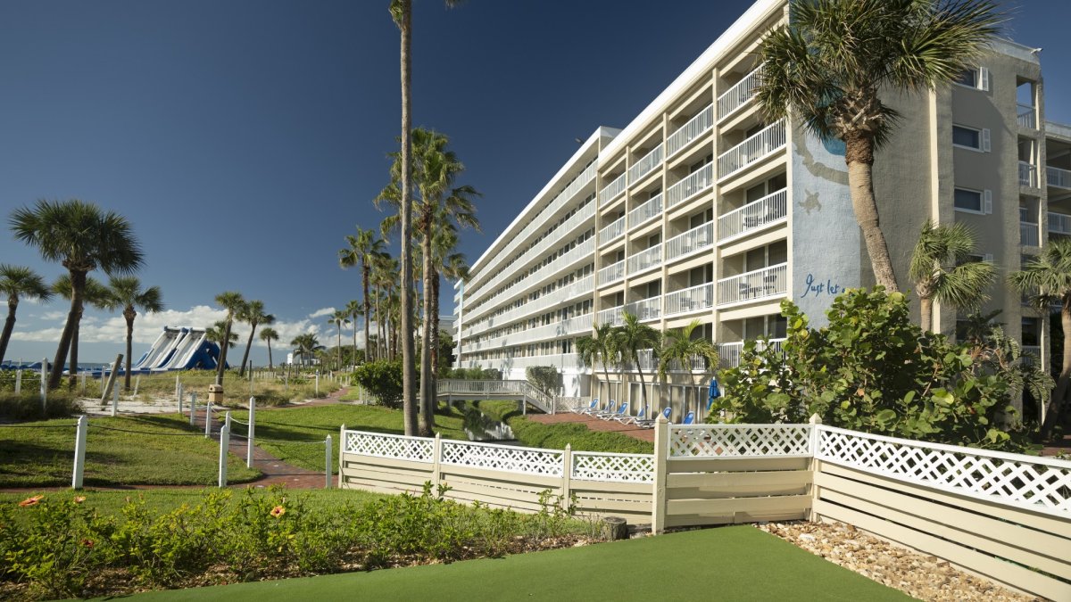 Enjoy a relaxing walk along the path at Island Grand