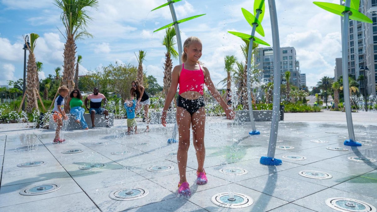 Coachman Park splash pad