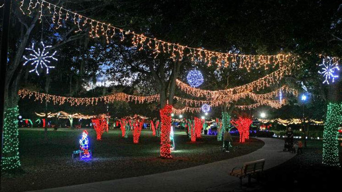 Holiday Lights in Largo Central Park Visit St Petersburg Clearwater