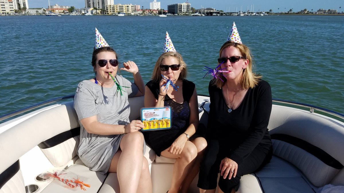 Birthday party on the boat!