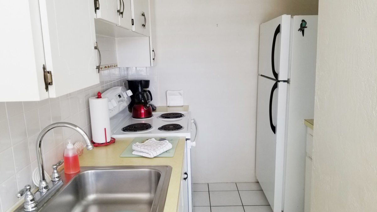 one bedroom condo kitchen