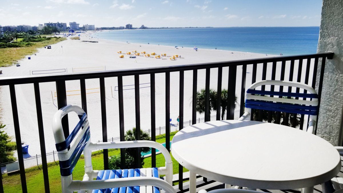 Gulf front balcony at the Caprice Resort by TRS