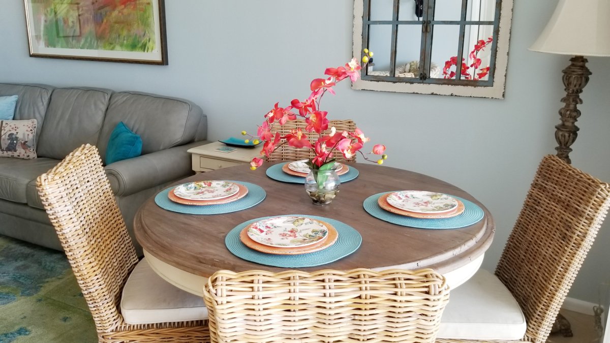 Dining room in a two bedroom condo at the Caprice Resort by TRS