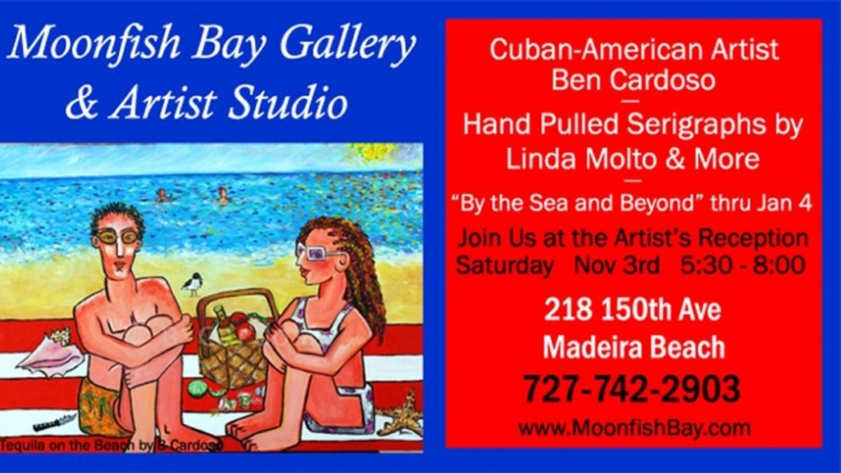 By the Sea and Beyond Show at Moonfish Bay Gallery and Artist Studio Thru January 4th