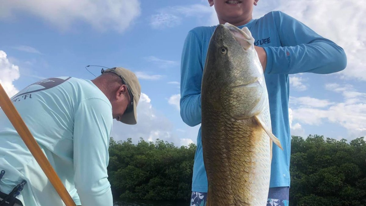 Redfish took big to hold!