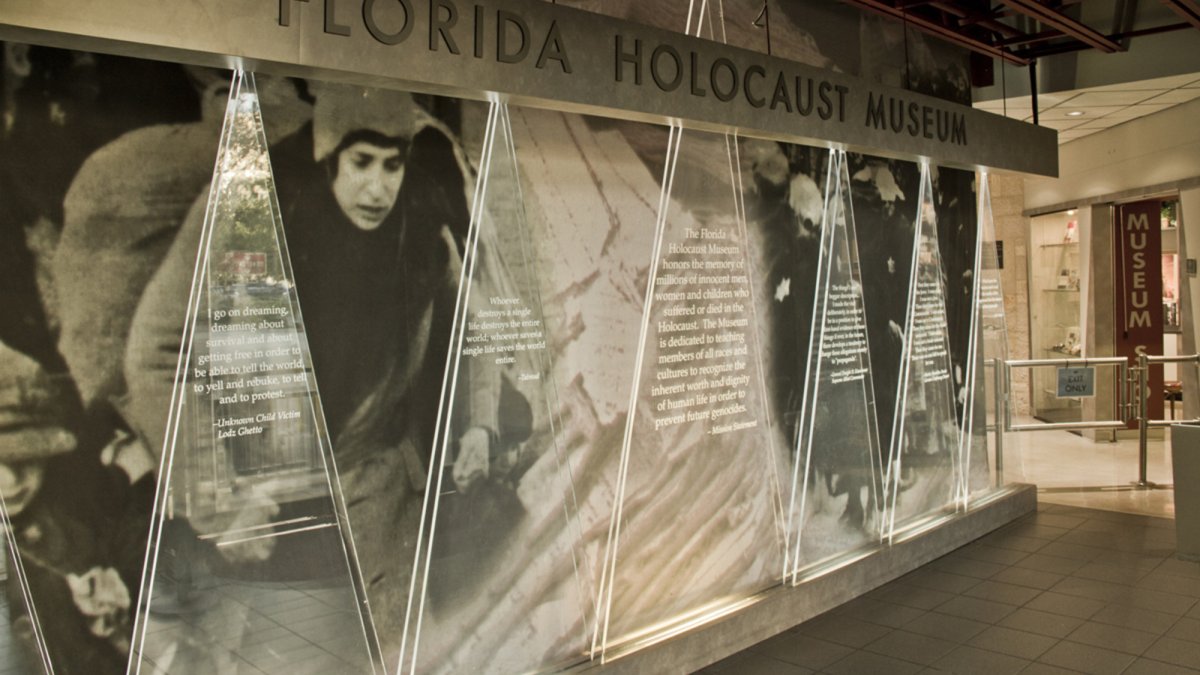 The front entrance of The Florida Holocaust Museum