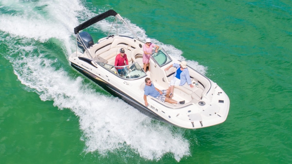 Enjoy this 24' Hurricane Deckboat!