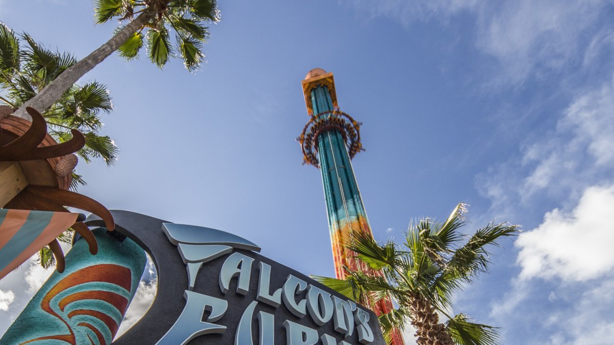 North America's tallest freestanding drop tower Falcon's Fury at Busch Gardens Tampa.