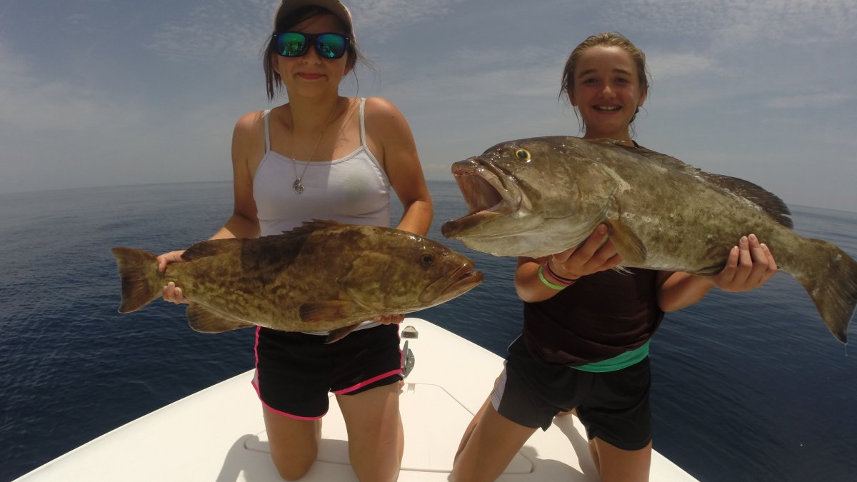 The Girls Got Some NICE Gag Grouper @ IslandLure Fishing Charters