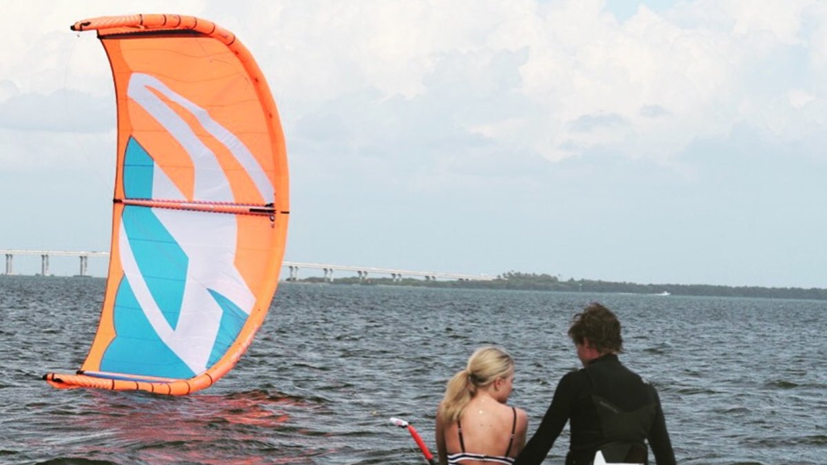 Beginner kiteboarding lesson