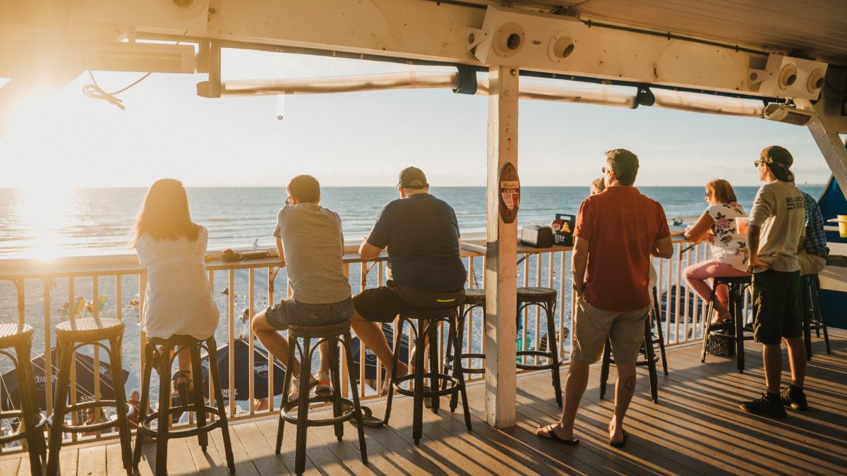 Great views from top deck bar.