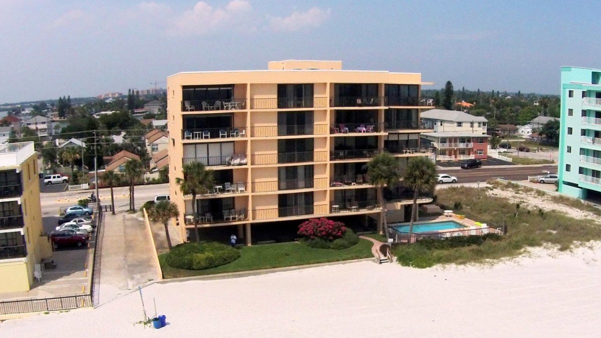 Trillium on Madeira Beach is a small beachfront building with 15 condos and beautiful views.