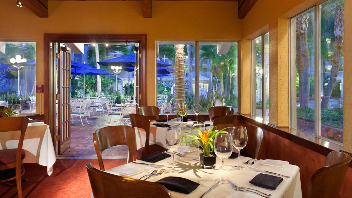 Dine at top rated Palm Court Italian Grill