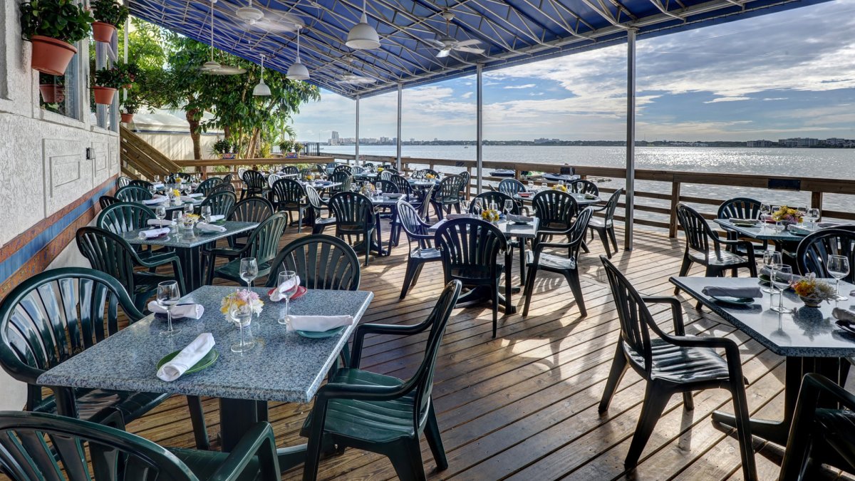 Outdoor waterfront dining. Lunch and dinner served daily.