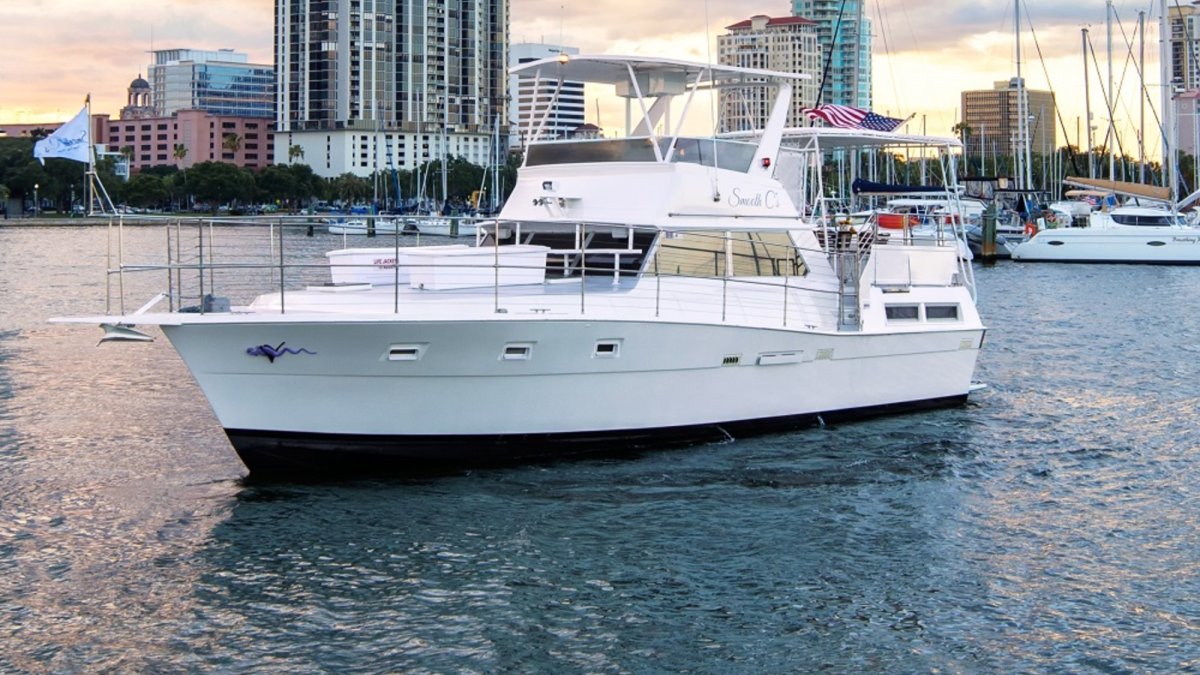 Smooth C's is a 43' Motor Yacht, Coast Guard Inspected for up to 20 passengers plus 2 crew