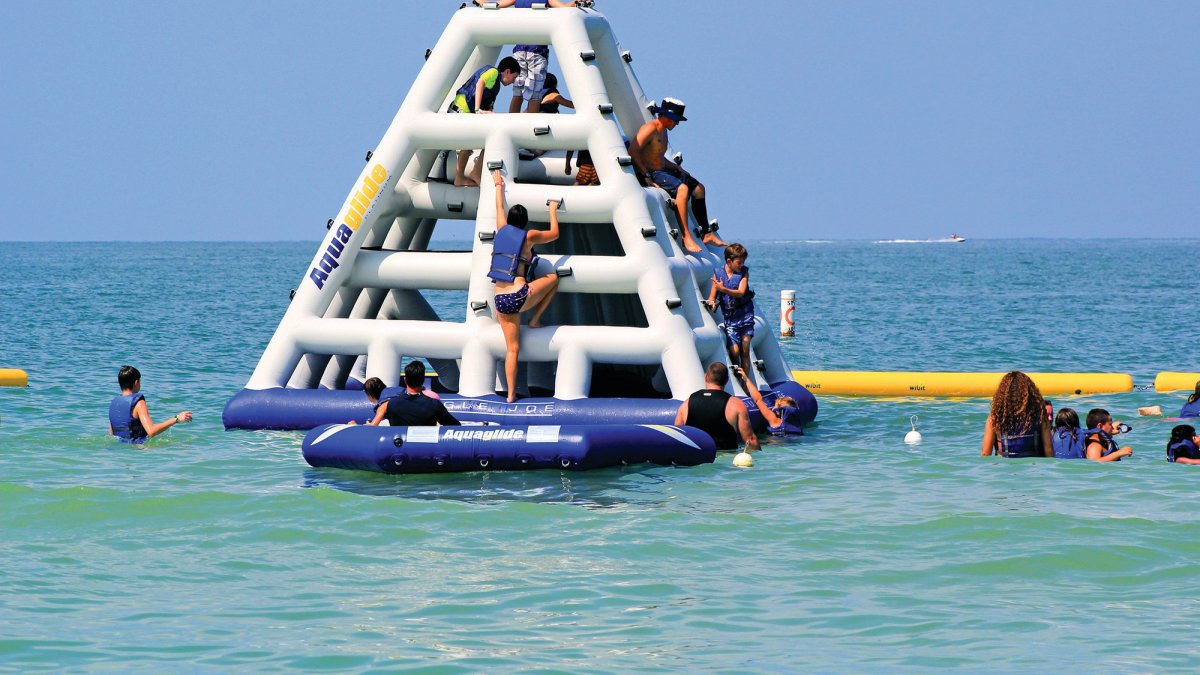 Floating Water Park at TradeWinds Island Resorts