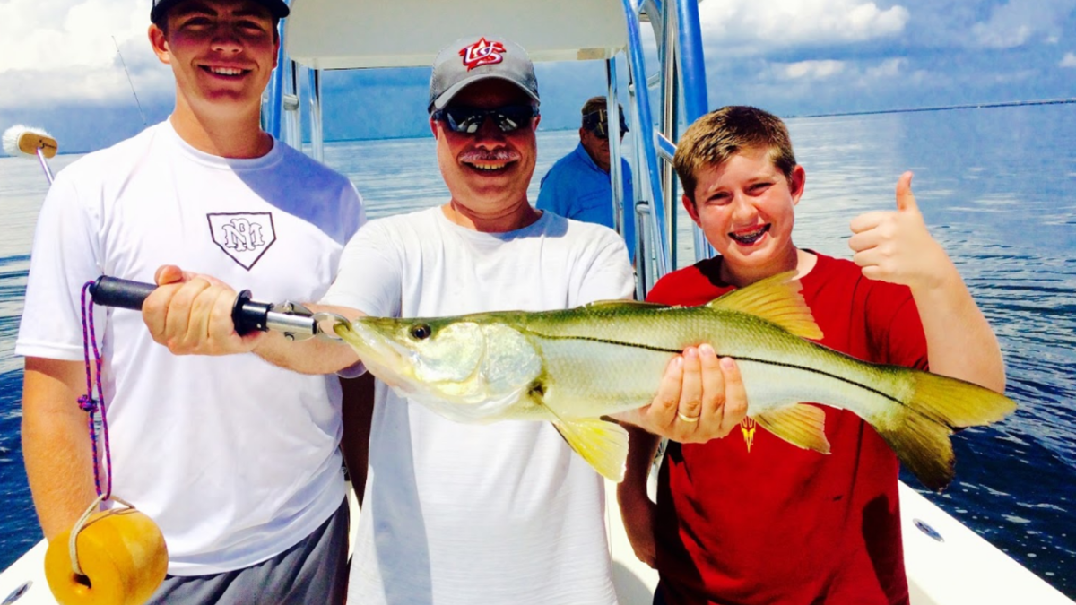 Family Fun catching big snook off St Pete