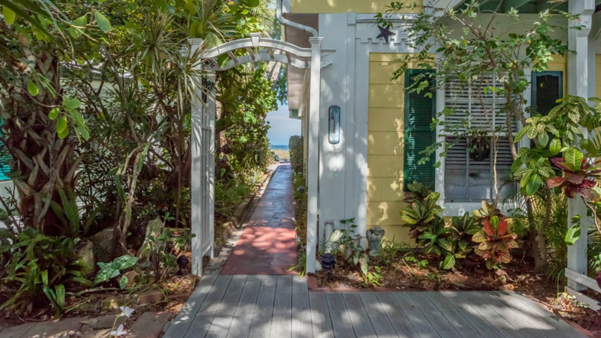 Path to the beach from our garden units