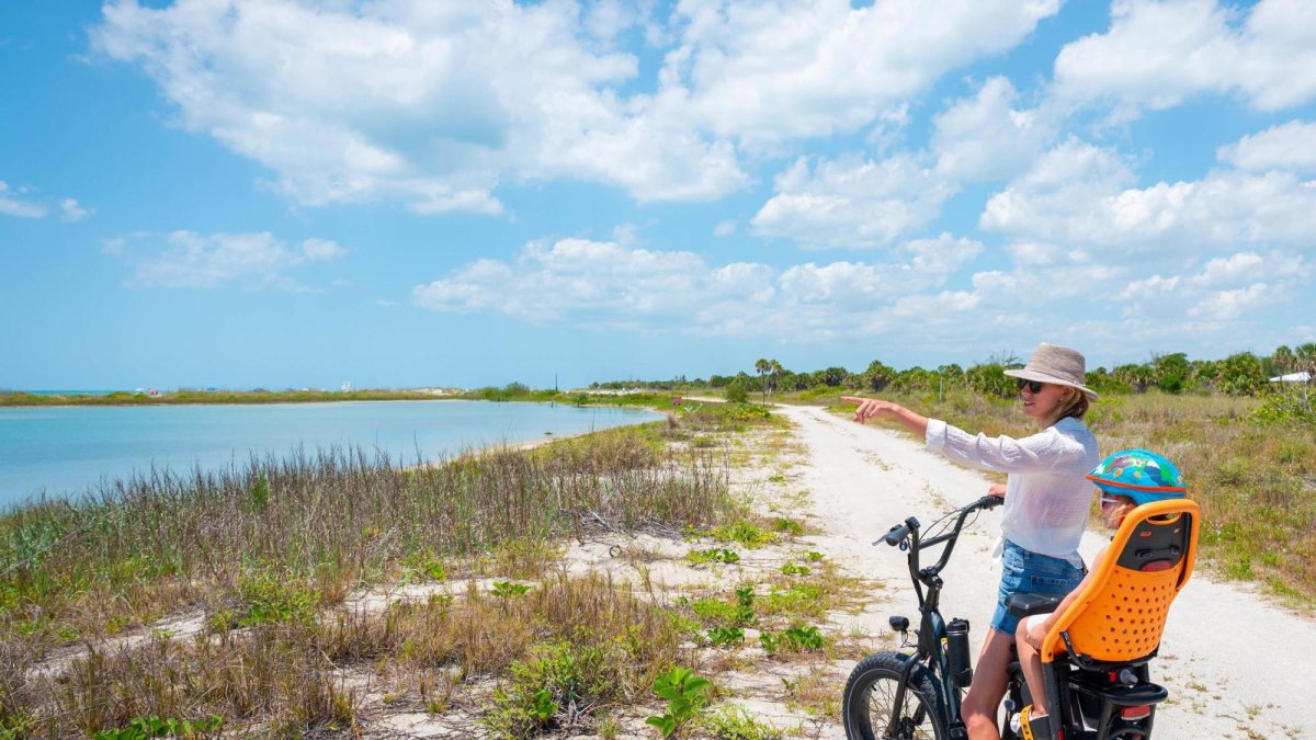 Fort De Soto Park family biking