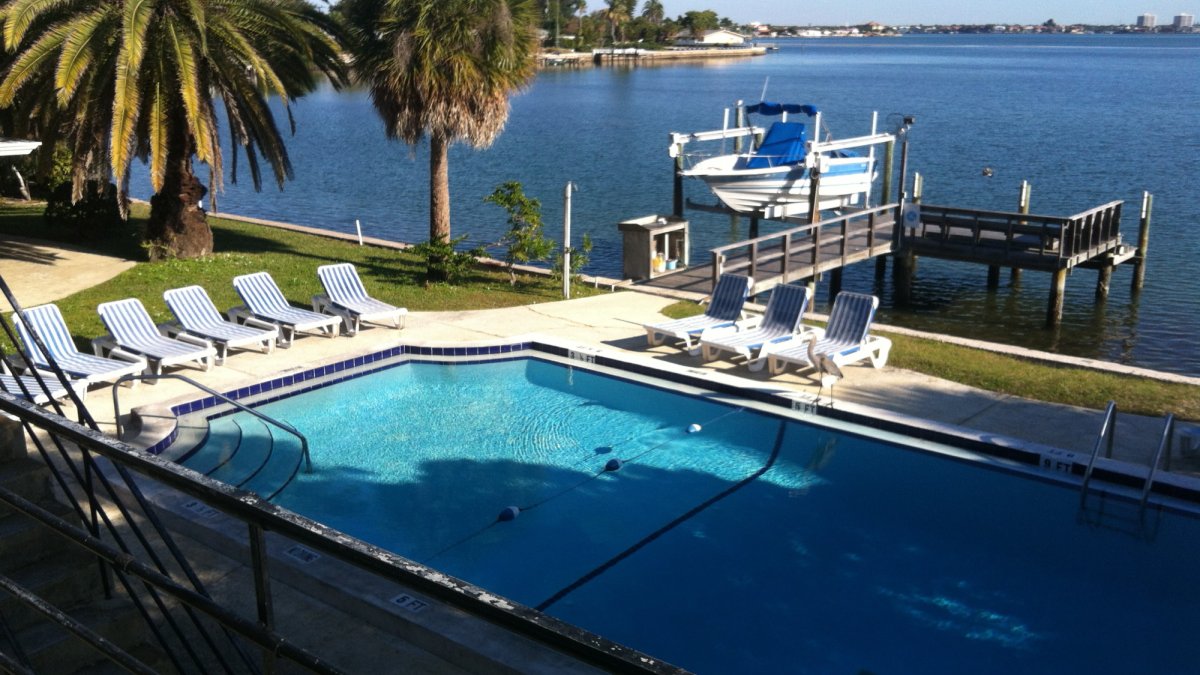 Solar heated pool with fishing and boat docking on our wide intercoastal view