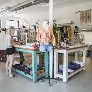 A woman in a shopping store on Central Avenue in St. Pete
